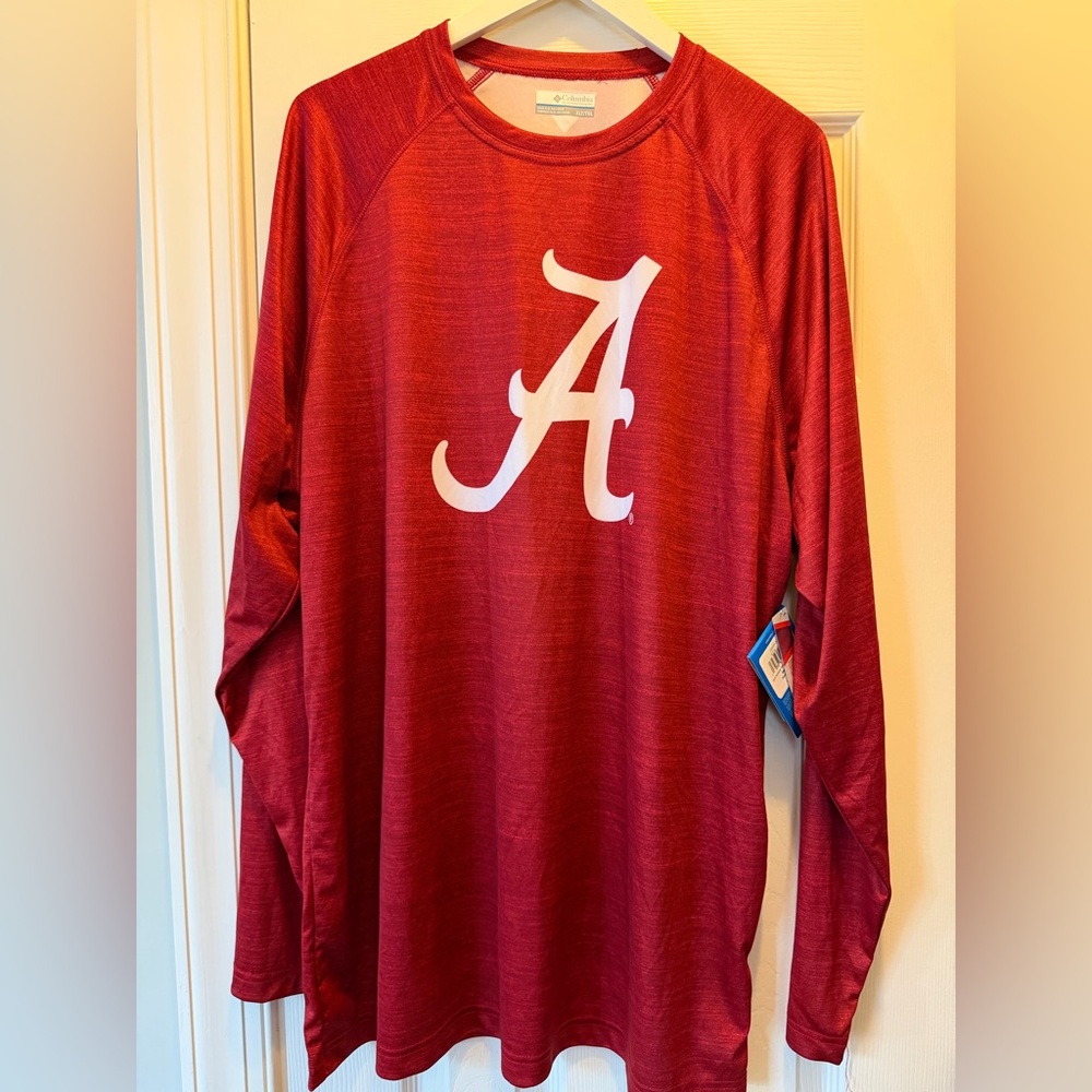 New! Alabama Crimson Tide Columbia Men’s PFG Long Sleeve Size XLT!